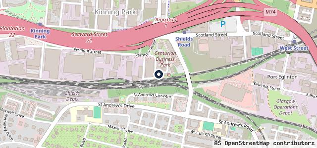 Map showing the location of Kinning Park Auto