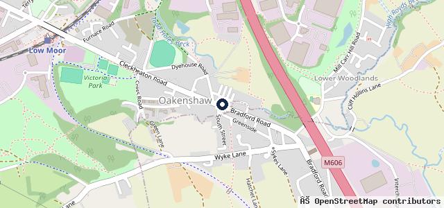 Map showing the location of Oakenshaw Auto & MOT Centre