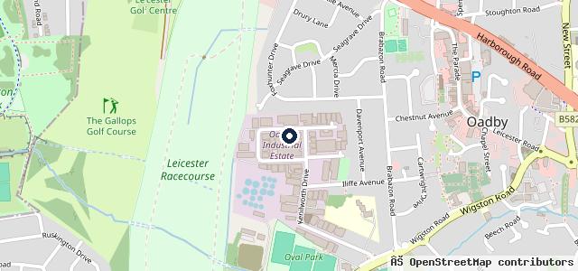 Map showing the location of Spotted Wigston