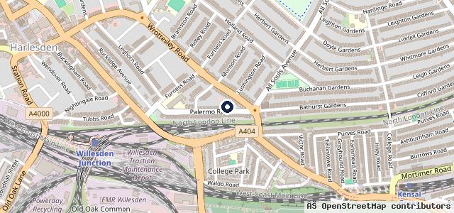 Map showing the location of Palermo Road Garage