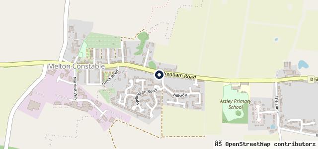 Map showing the location of Eke's Garage