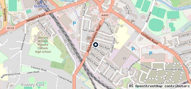 Map showing the location of Caddick R J & A