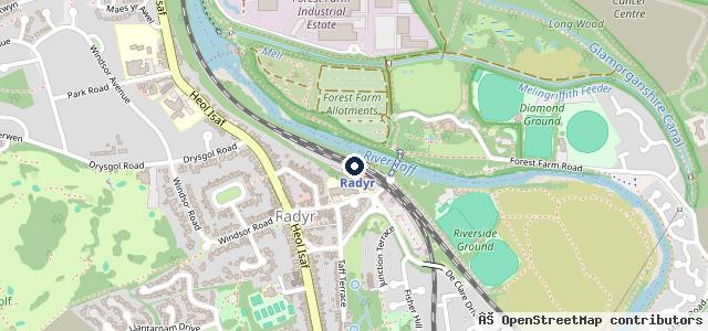 Map showing the location of Radyr Garage Ltd