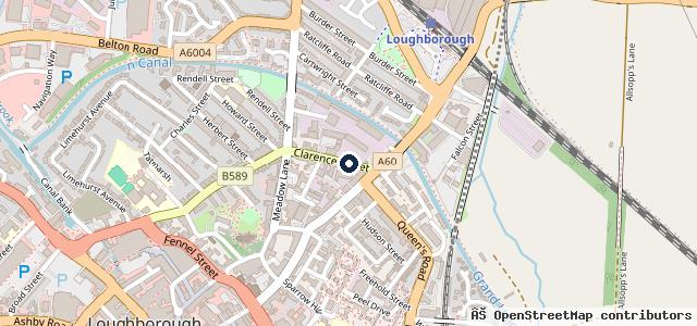 Map showing the location of Charnwood Auto Services