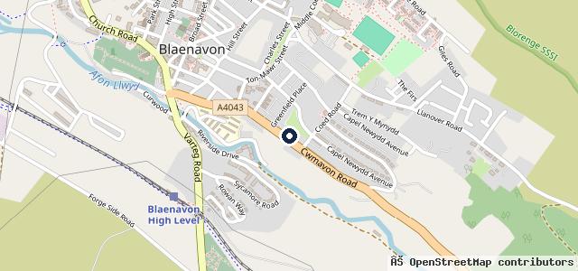 Map showing the location of Talywain Auto Services