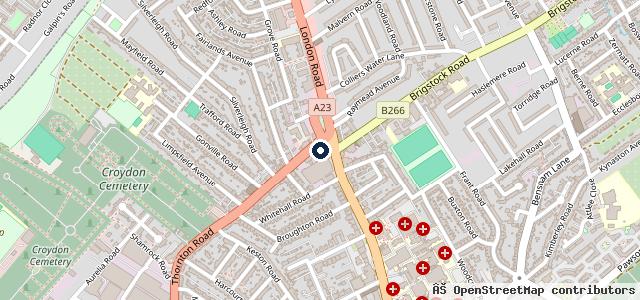Map showing the location of Pond Garage