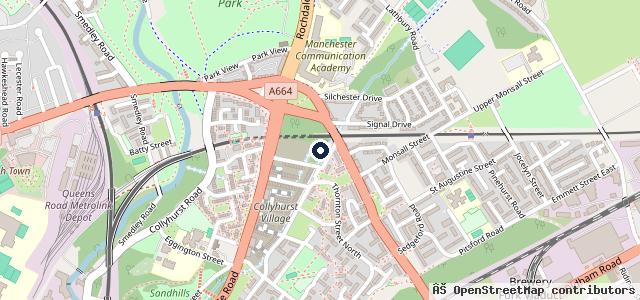 Map showing the location of Monsall Motor Services