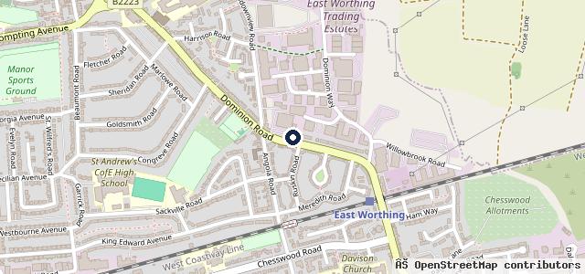 Map showing the location of Alf's Motorcycles