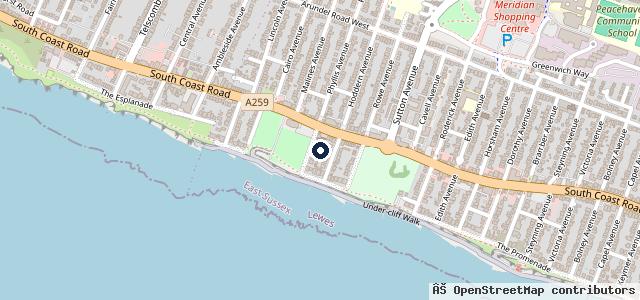Map showing the location of Anchor Garage Peacehaven