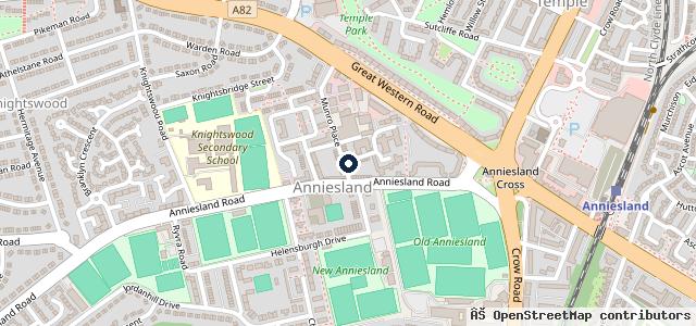 Map showing the location of Anniesland Car Services