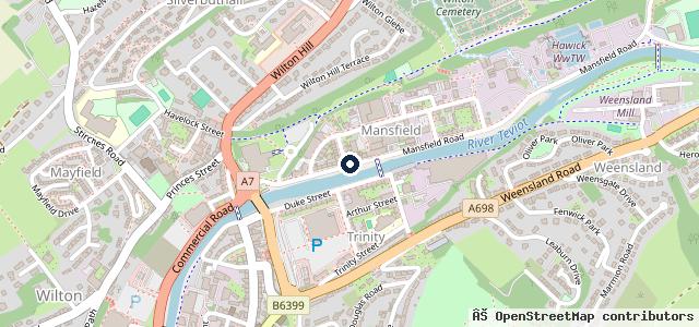 Map showing the location of Armstrongs Garage