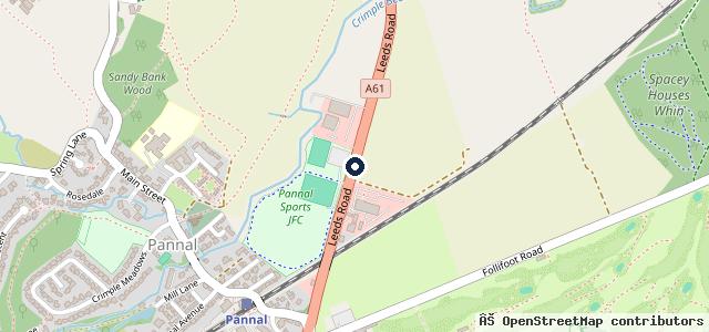 Map showing the location of ATS Euromaster Harrogate