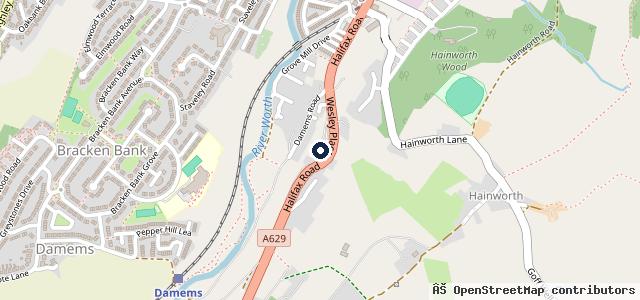 Map showing the location of Denholme Storage & Recovery LTD Keighley