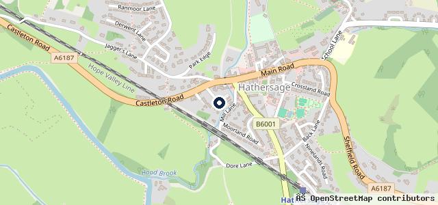 Map showing the location of Barnfield Garage (Hathersage) Ltd