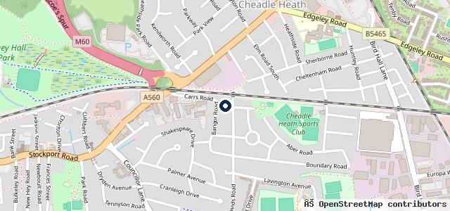 Map showing the location of Bee Hive Garage