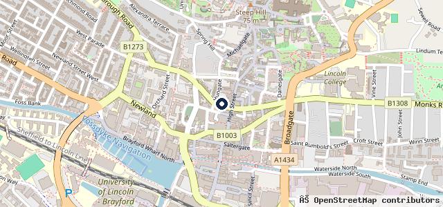 Map showing the location of B EYRE & SON - TATTERSHALL Ford