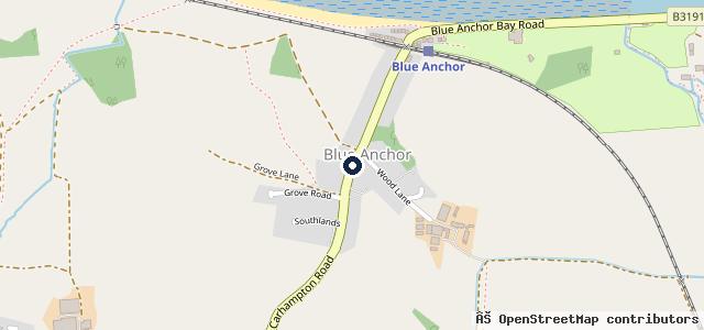 Map showing the location of Blue Anchor Bay Garage Ltd