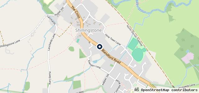 Map showing the location of Blandford Road Garage