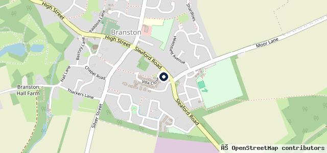 Map showing the location of Branston Filling Station Ltd
