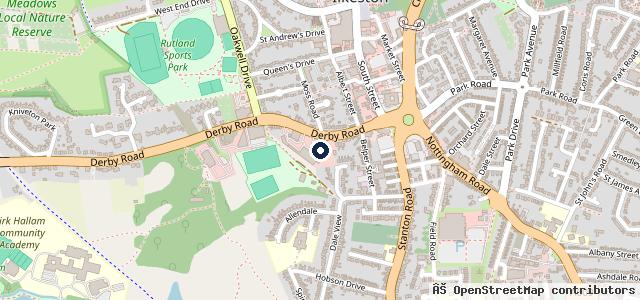 Map showing the location of Vertu Nissan Ilkeston