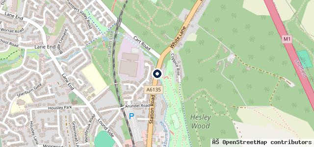 Map showing the location of Carters of Chapeltown