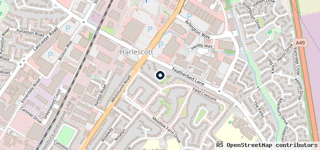 Map showing the location of Budgen MG Shrewsbury