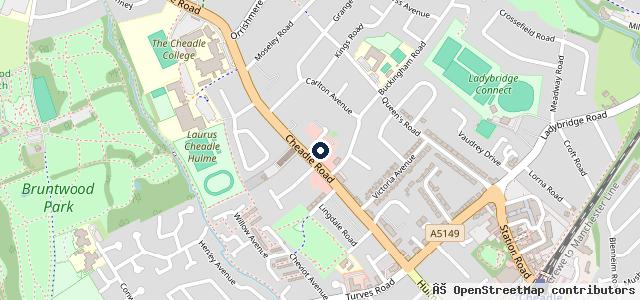 Map showing the location of Cheadle Tyre & Auto LTD