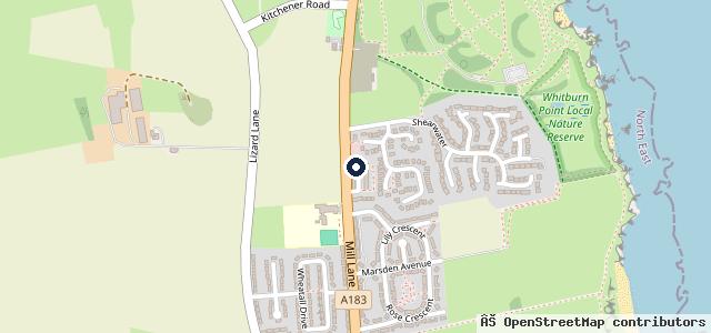 Map showing the location of Coast Road Garage