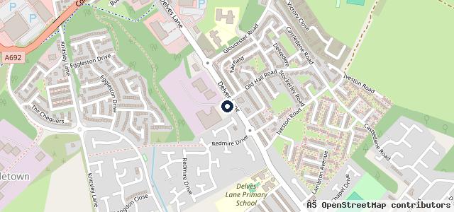 Map showing the location of Consett Recovery