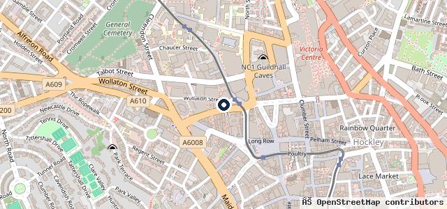 Map showing the location of 19 Wollaton St