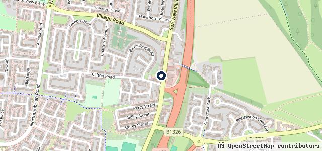 Map showing the location of Cramlington Car Parts Limited
