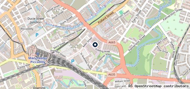 Map showing the location of Crown Point Motor Company – Denton, Manchester