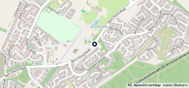 Map showing the location of Culloden Service Station | Inverness