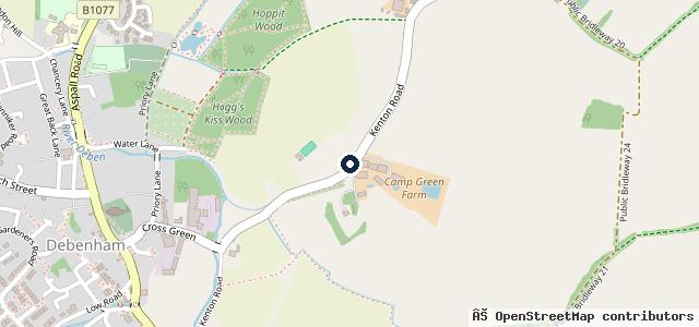 Map showing the location of Debenham Garage Ltd