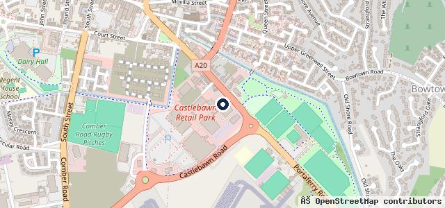 Map showing the location of Downeys Kia Newtownards