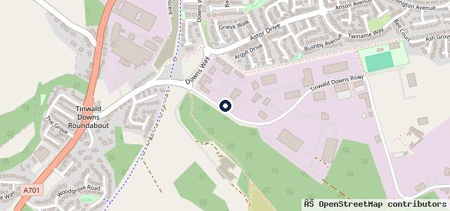 Map showing the location of Downsway Garage