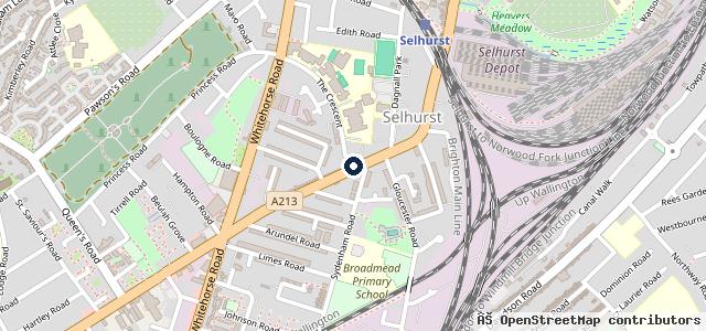 Map showing the location of Elite Garages Croydon