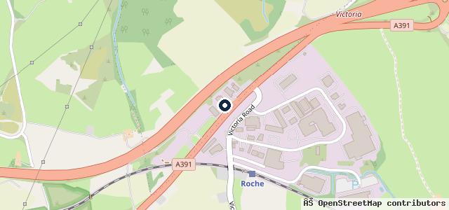 Map showing the location of Roche MOT & Tyre Centre Ltd