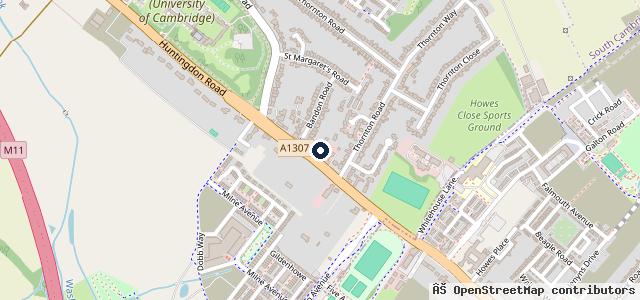 Map showing the location of Haywards of Cambridge