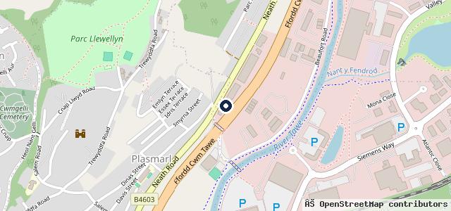 Map showing the location of Vauxhall FRF Motors Swansea