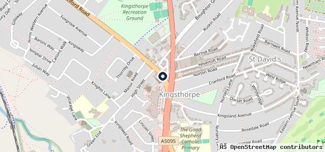Map showing the location of Kingsthorpe Motor Company
