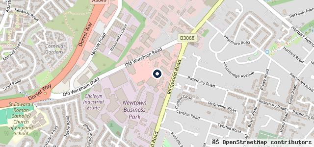 Map showing the location of GSF Car Parts (Poole)