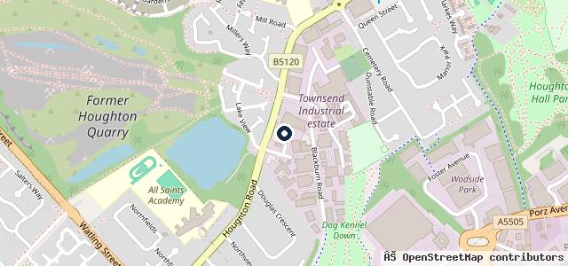 Map showing the location of Grovebury Automotive Limited