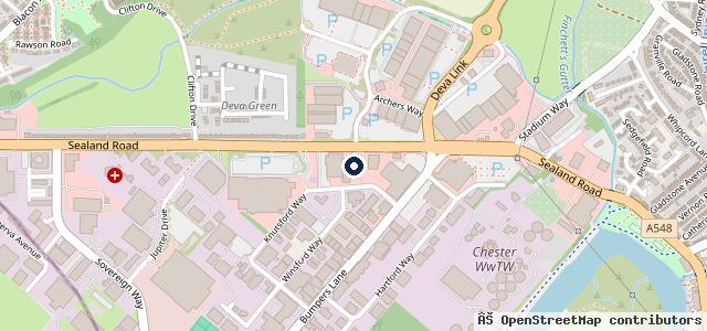 Map showing the location of Halliwell Jones Chester BMW