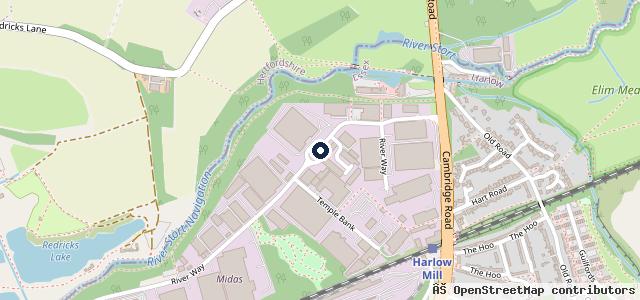 Map showing the location of Marshall Volkswagen Harlow