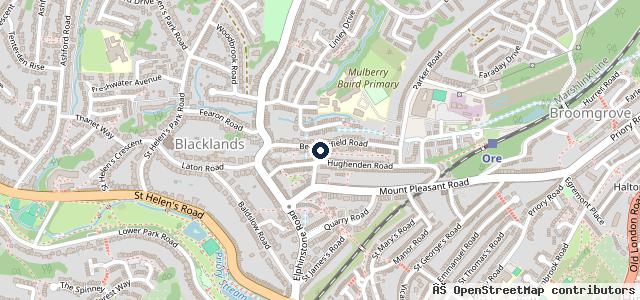 Map showing the location of Hastings Motorcycle Centre Workshop