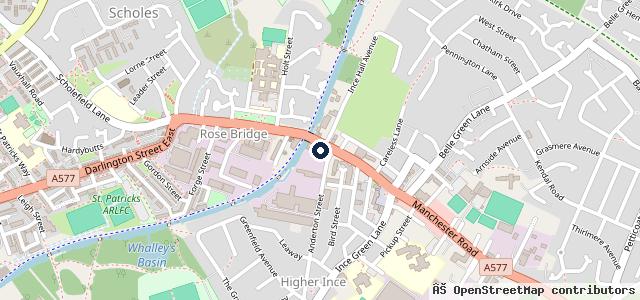 Map showing the location of ZWS Car Repair Wigan