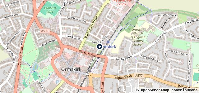 Map showing the location of Heatons Garage