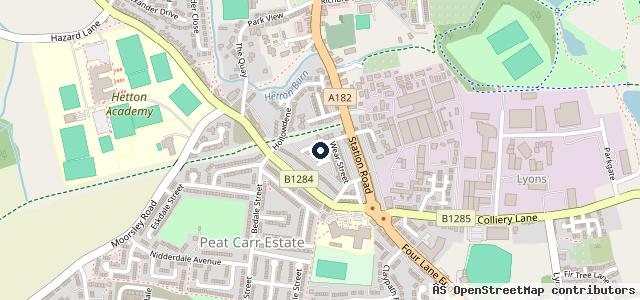 Map showing the location of Hetton Car Sprays