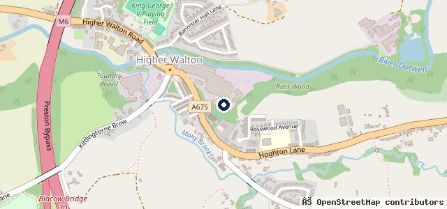 Map showing the location of Higher Walton Auto Bodies